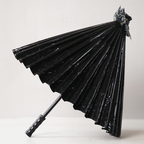 Black waterproof high-grade oil paper umbrella wedding parasol