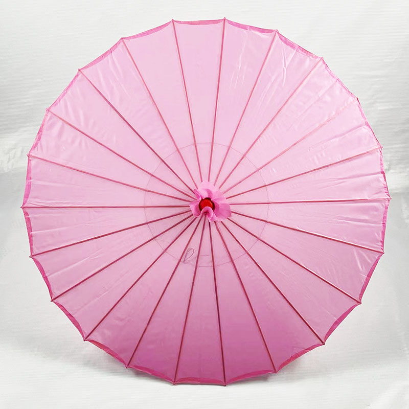 Diy bamboo white nylon & silk parasol manufacturers