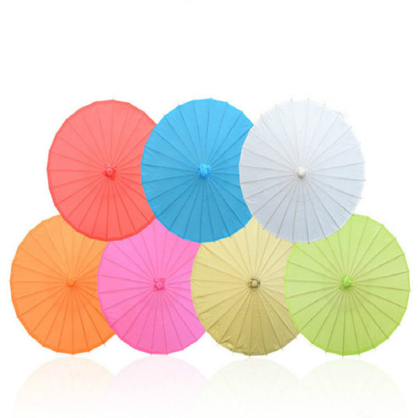 Hot sale factory wholesale crafts colored wedding paper umbrella