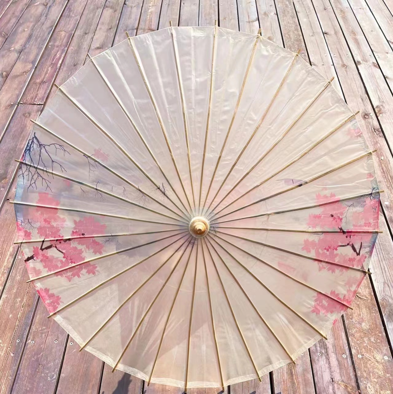 How do paper umbrellas protect against rain