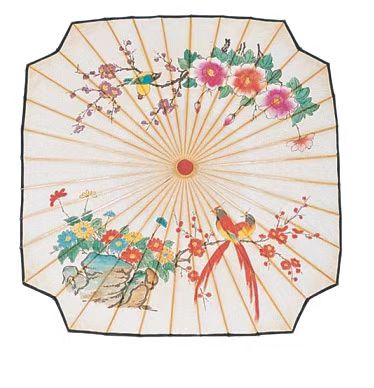 Irregular Square decorative paper parasols umbrella