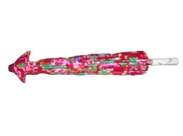 Oriental classical bamboo handle red wedding props parasol
