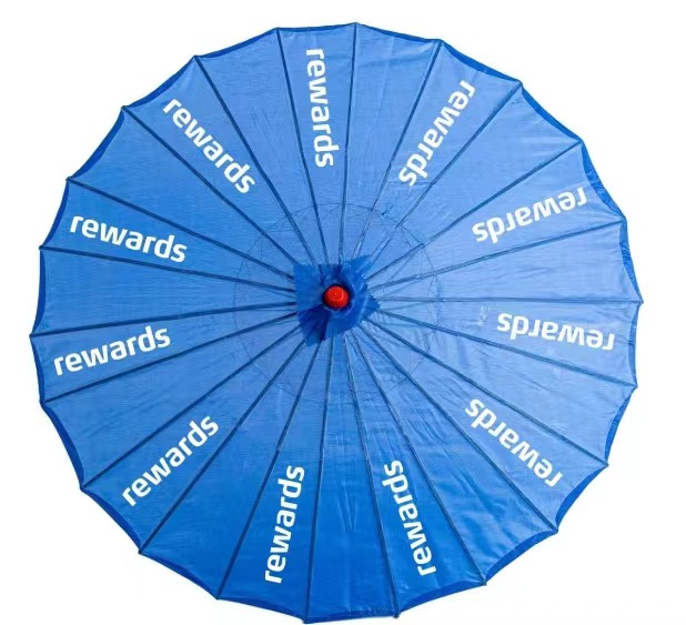 Rewards advertising parasol