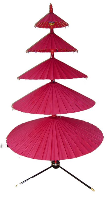 bamboo paper parasol tower