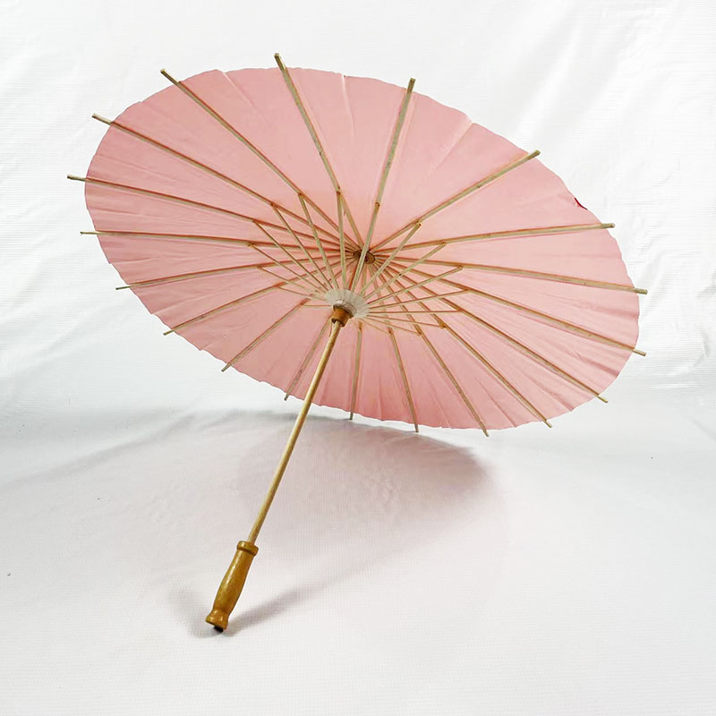 Colorful wooden toddler painting solid color paper umbrella