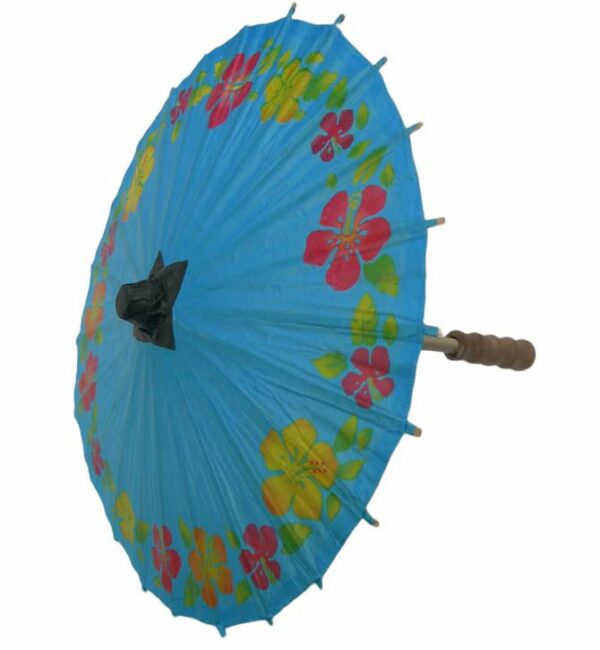 Factory custom wood bone color printing paper umbrella