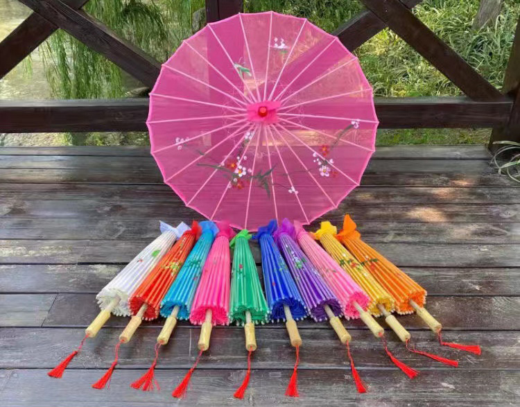 Heng Yun bamboo transparent silk dance parasol 