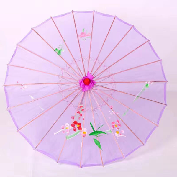 Umbrelă de soare de dans din mătase transparentă din bambus Heng Yun
