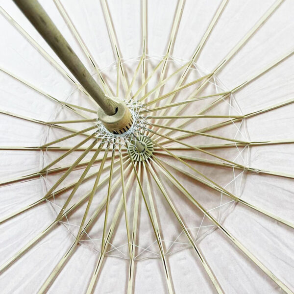 Name：HY paper umbrella Material：bamboo Fabric：paper Size：daimeter:84cm/length:55cm Weight：300g Moq: 100pcs Packing: 1opp/pcs, 100pcs/carton Hunan bamboo paper parasol ceiling decoration
