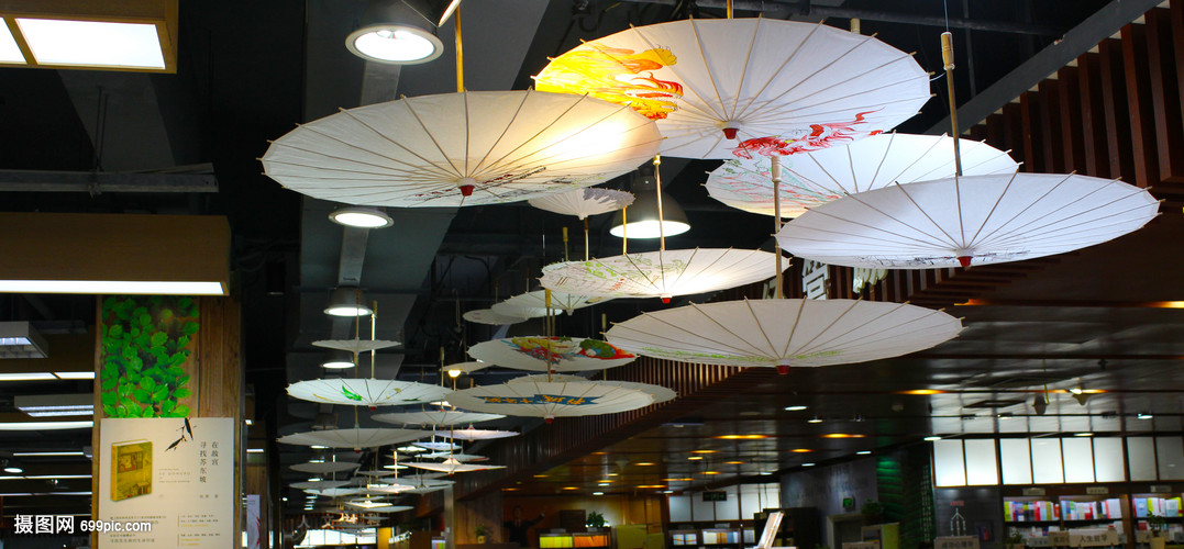 Oil paper umbrella interior decoration
