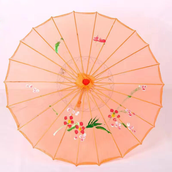 Oriental classical craft bamboo hand-painted silk parasol
