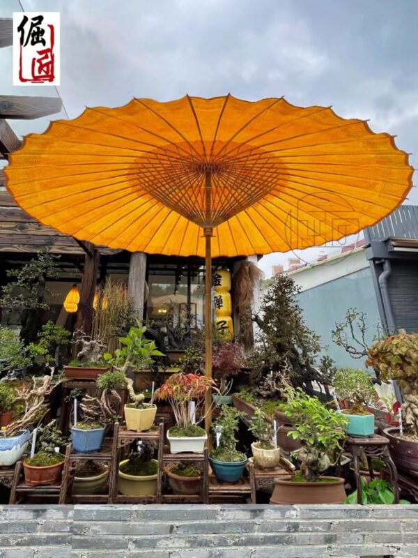 Rainproof bamboo garden oil paper umbrella supplier