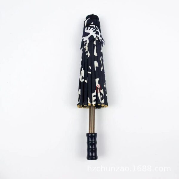 Small mini decorative bamboo linen parasol wholesale
