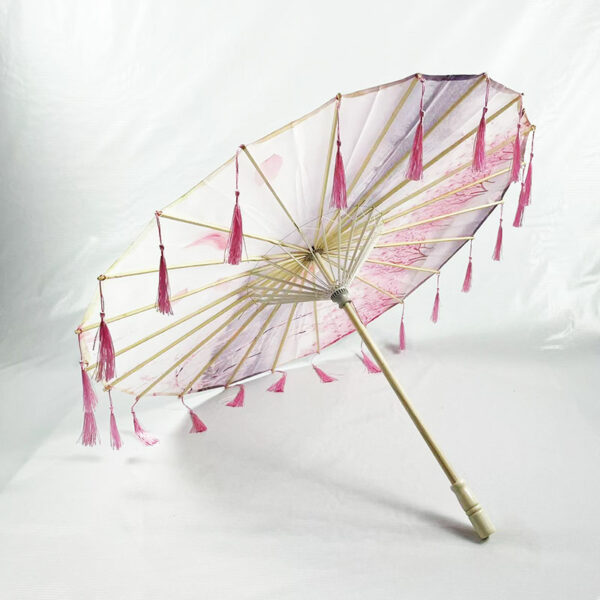 Wholesale bamboo classical craft tasseled oil paper umbrella