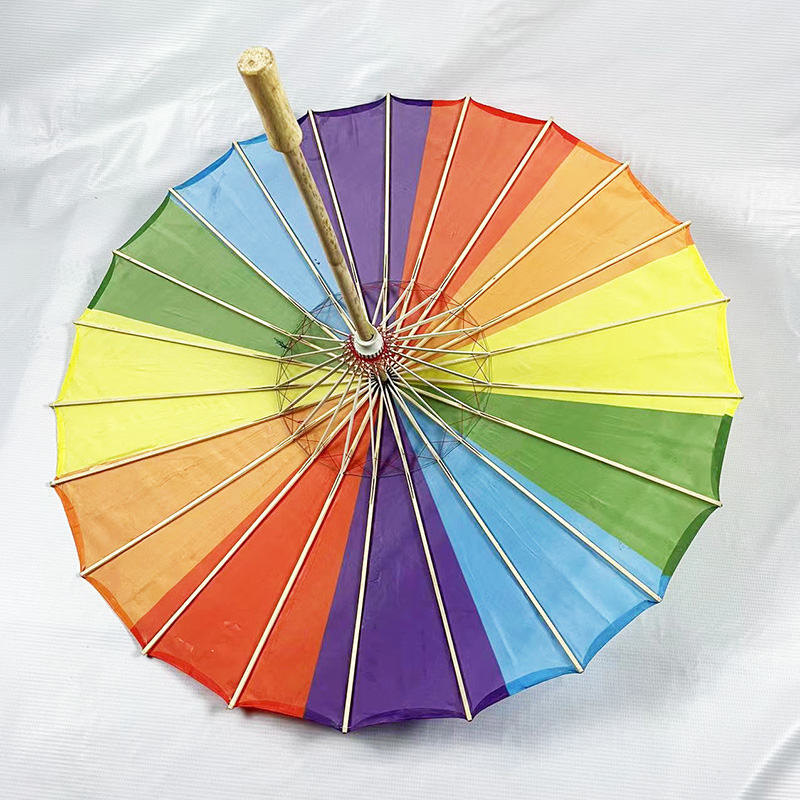 Wholesale bamboo party rainbow parasols