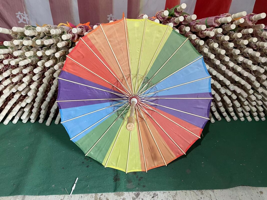 What is the use of the bamboo rainbow parasol ?