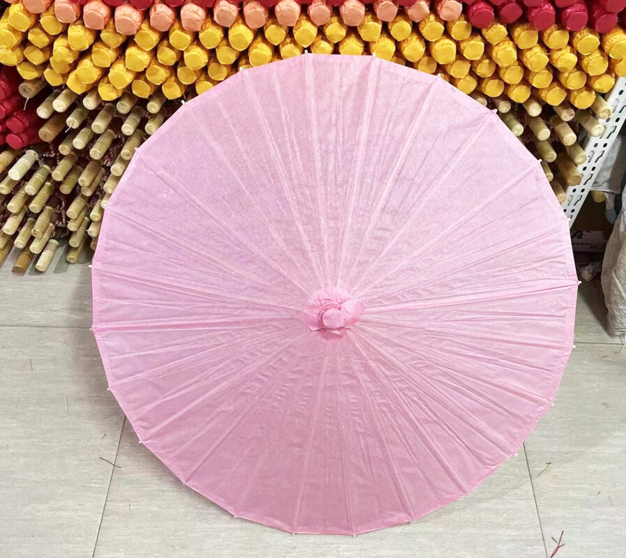 Luxury solid colour party weddings paper parasol umbrella