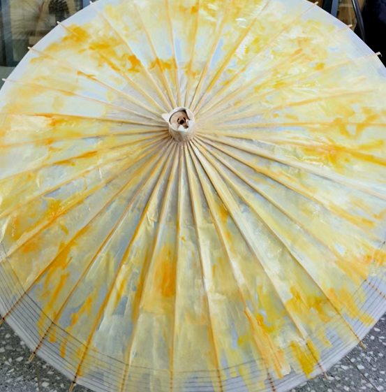 Chinese Maple Leaf Paper Parasol (4)