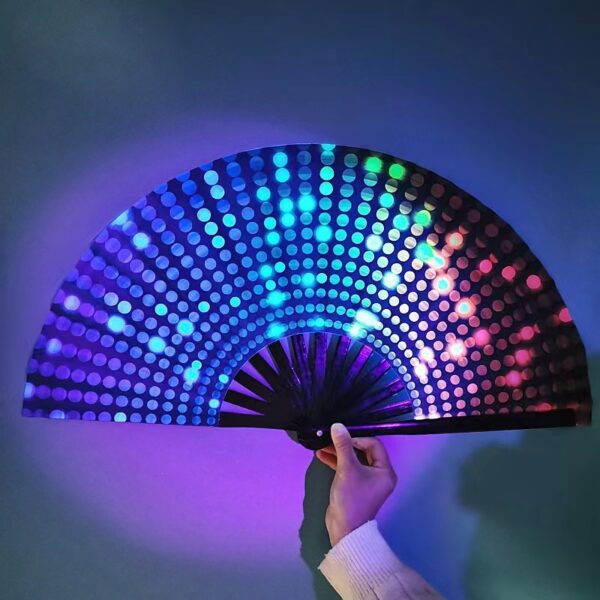 UV Glow Dakong Rave Bamboo Folding Clack Hand Fan